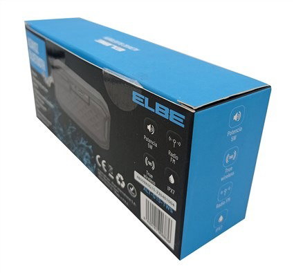 Elbe ALT-G15-TWS Haut-parleur Bluetooth 5W Portable Gris avec Technologie TWS et Protection IPX7 Résistant à l'Eau