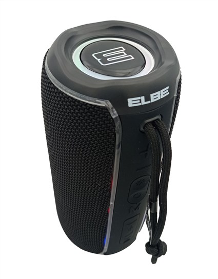 Elbe ALT-N12-TWS Haut-parleur Bluetooth Portable 20W, Noir, IPX6 Résistant à l'eau, Lumières LED, Fonction TWS pour Son Stéréo