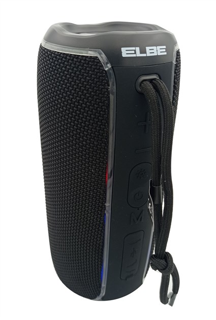 Elbe ALT-N12-TWS Haut-parleur Bluetooth Portable 20W, Noir, IPX6 Résistant à l'eau, Lumières LED, Fonction TWS pour Son Stéréo