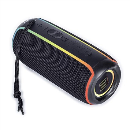 Elbe ALT-N12-TWS Haut-parleur Bluetooth Portable 20W, Noir, IPX6 Résistant à l'eau, Lumières LED, Fonction TWS pour Son Stéréo