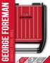 George Foreman 25030-56 Grill Électrique Compact Rouge Antiadhésif, Élimine Jusqu'à 42% de Graisse, Plaques à Nettoyage Facile et Récupérateur de Graisses