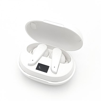 Elbe ABTWS-005-B Casque Bluetooth True Wireless avec Réduction Active du Bruit (ANC) Blanc