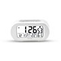 Elbe RD-009-B Réveil voyage avec thermomètre et hygromètre - Écran 9 cm rétroéclairé, fonction snooze - Blanc