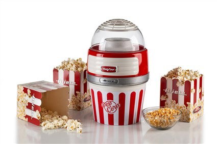 Ariete 2957 - Machine à pop-corn rétro "Big Popper" rouge pour maison et fêtes (Party Time) - Préparation rapide sans huile Ariete 2957 - Machine à pop-corn rétro "Big Popper" rouge pour maison et fêtes (Party Time) - Préparation rapide sans huile