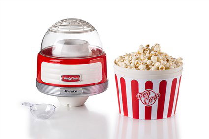 Ariete 2957 - Machine à pop-corn rétro "Big Popper" rouge pour maison et fêtes (Party Time) - Préparation rapide sans huile Ariete 2957 - Machine à pop-corn rétro "Big Popper" rouge pour maison et fêtes (Party Time) - Préparation rapide sans huile