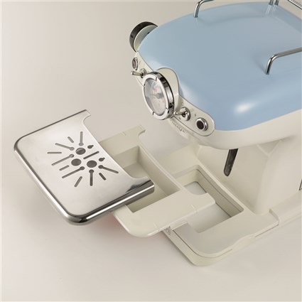 Ariete Cafetière Expresso Vintage 1389/15 Bleue, Double Porta Filtre, 900 W, Rétro, Machine à Café avec Design Ancien et Réservoir d'Eau
