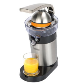 Bourgini Exprimidor Semi-Professionnel 130 W – Presse-agrumes Inox avec Filtre Anti-goutte