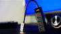 ELBE HUB-401 Hub de Expansión USB 3.0 - 4 Ports pour Ordinateur - Amplificateur de Connexion pour Webcam, Souris, Clavier, Transfert jusqu'à 5 Gbps