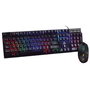 ELBE PTR-103-G Pack Clavier et Souris Gaming avec LED RGB, Câble, Rétroéclairage, 104 Touches et Souris à DPI Réglable