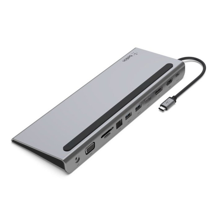 Belkin INC004BTSGY Docking Station USB-C Multiport avec HDMI, DisplayPort, VGA, Ethernet Gigabit et charge 100W Belkin INC004BTSGY Docking Station USB-C Multiport avec HDMI, DisplayPort, VGA, Ethernet Gigabit et charge 100W