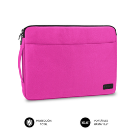 Subblim URBAN Housse pour ordinateur portable 15.6 pouces, étui de transport rembourré, rose