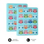 Subblim Housse Trendy Case Universelle pour Tablette 10.1 Pouces, Folio avec Support 3 Angles, Hiboux, Silicone