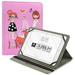 Subblim Trendy Case Housse pour Tablette 10,1 pouces Imprimé Rose
