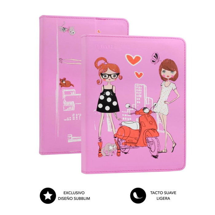 Subblim Étui Trendy pour Tablette 10.1 Pouces, Housse Universelle en Polyuréthane, Couverture avec 3 Angles de Vue Subblim Étui Trendy pour Tablette 10.1 Pouces, Housse Universelle en Polyuréthane, Couverture avec 3 Angles de Vue