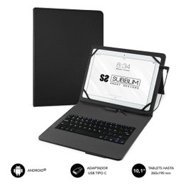 Subblim Housse avec clavier pour tablette Android jusqu'à 10,1 pouces, Noir