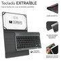 Housse pour Tablette et Clavier Subblim SUB-KT2-BT0001 Noir Gris Espagnol Qwerty