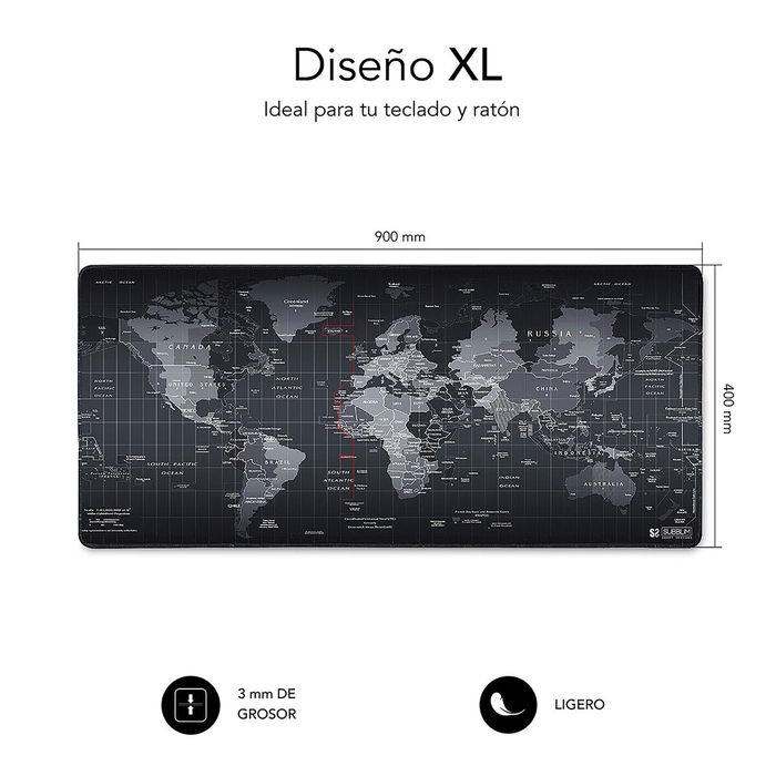 Tapis Subblim SUB-MP-01PUW01 Noir (1 Unité) Tapis Subblim SUB-MP-01PUW01 Noir (1 Unité)