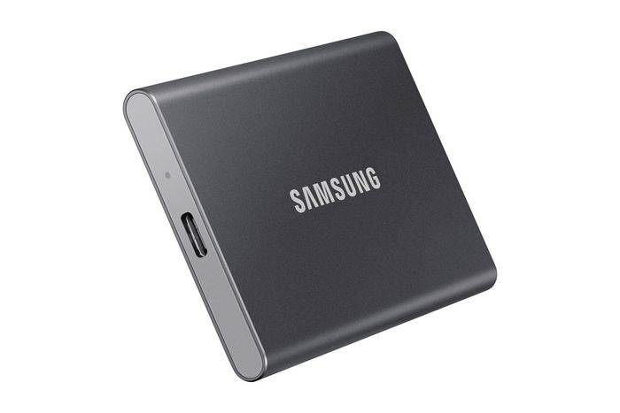 Samsung Portable SSD T7 USB 3.2 Gen 2 2TB - Lecteur SSD Externe NVMe, Vitesse jusqu'à 1050 Mo/s, Métal, Compact, Sécurité AES 256-bit, Compatible PC/Mac/Android
