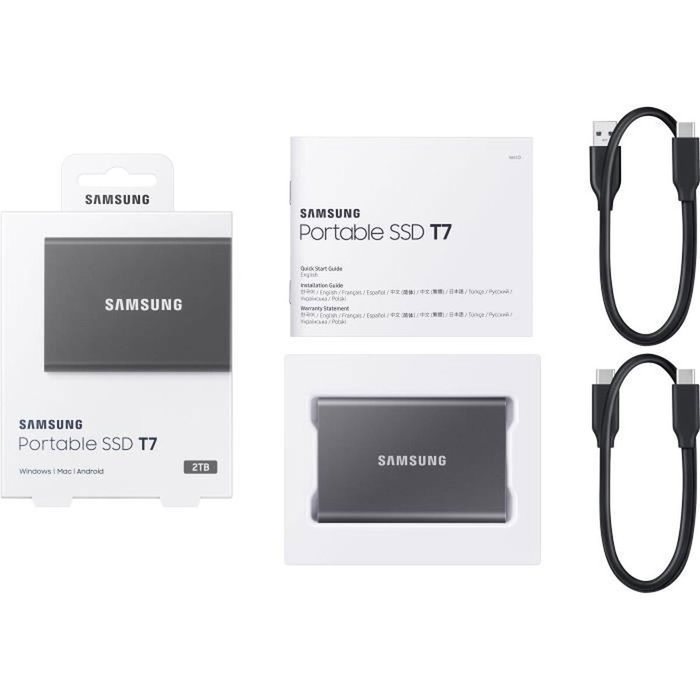 Disque Dur Externe Samsung Portable SSD T7 2 TB SSD