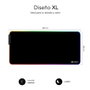 Subblim Tapis de Souris XL RGB LED 800x300x4 mm, Grand Mouse Pad Premium avec Éclairage Multicolore, Surface Imperméable, Base Antiglisse, pour Jeux et Bureau