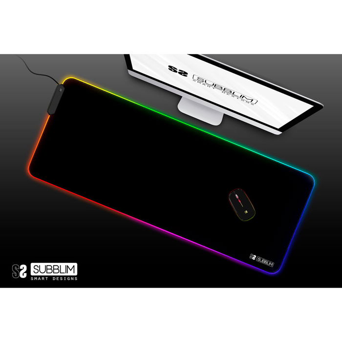 Tapis de Souris Subblim SUBMP-02RGB01 Noir Multicouleur Tapis de Souris Subblim SUBMP-02RGB01 Noir Multicouleur