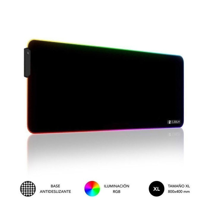 Tapis de Souris Subblim SUBMP-02RGB01 Noir Multicouleur