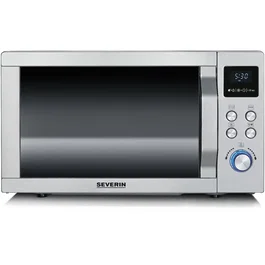 SEVERIN MW 7774 Micro-ondes combiné 3 en 1 Inox 25 L Gril Chaleur tournante