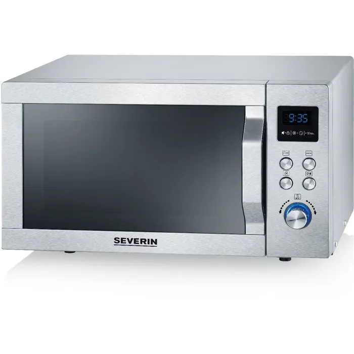 SEVERIN MW 7774 Micro-ondes combiné 3 en 1 Inox 25 L Gril Chaleur tournante