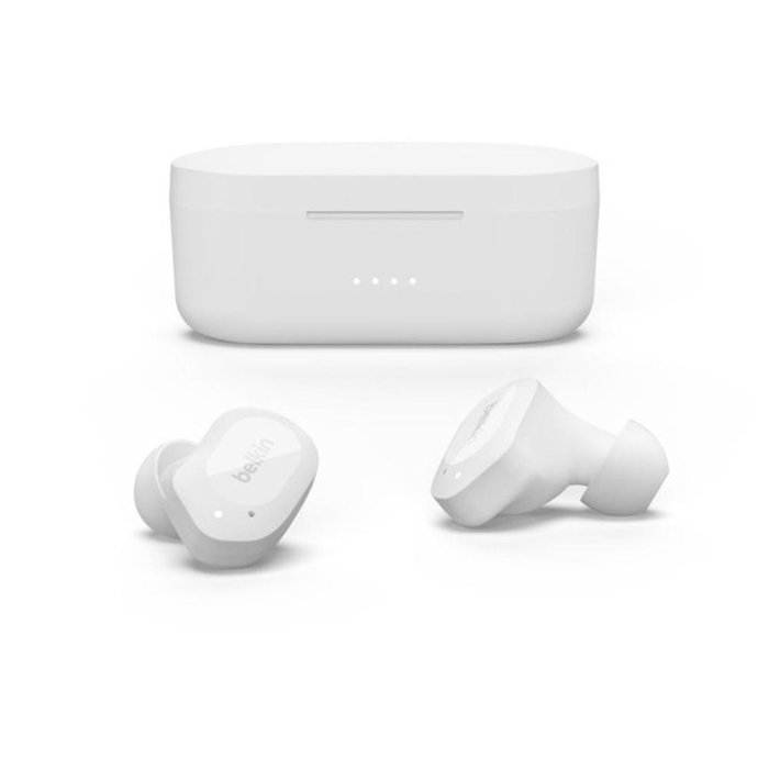 Belkin AUC005btWH Soundform Play True Wireless – Écouteurs Intra-auriculaires Bluetooth 5.2 Blanc, Autonomie 38h, IPX5 Belkin AUC005btWH Soundform Play True Wireless – Écouteurs Intra-auriculaires Bluetooth 5.2 Blanc, Autonomie 38h, IPX5