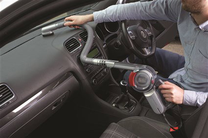 Black+Decker PV-1200-AV Aspirateur de voiture 12V cyclonique avec câble de 5m et tête pivotante, nettoyage facilité