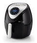 Ariete 4616/00 Friteuse à air sans huile noire - Fait frire avec 80% moins de gras grâce à la circulation d'air chaud, 7 programmes, LCD tactile