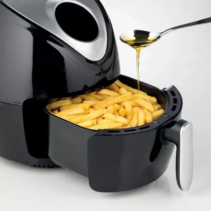 Ariete Friteuse sans huile digitale 4616 - 1.2 kg, 2.6 L, 1300 W, 7 programmes, minuterie 60 min, température réglable jusqu'à 200 °C, noir