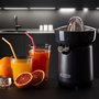 Ariete 417/00 - Exprimeur électrique Breakfast avec mouvement rotatif et système anti-gouttes, 40W, pour oranges et pamplemousses - Gris (Graphite)