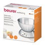 Beurer KS-54 Balance de cuisine en acier inoxydable avec grand bol - Thermomètre intégré, fonction tare et minuterie