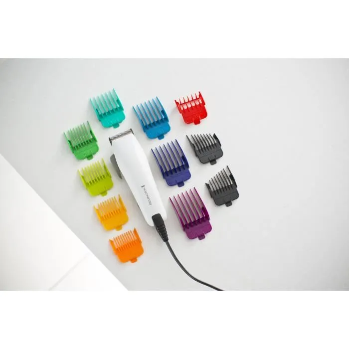 Remington HC5035 Tondeuse à Cheveux Homme avec 11 Sabots Colorés, Lames Acier Inox Auto-Affûtées (0.5-25 mm), Coffret avec Peigne, Ciseaux et Brosses