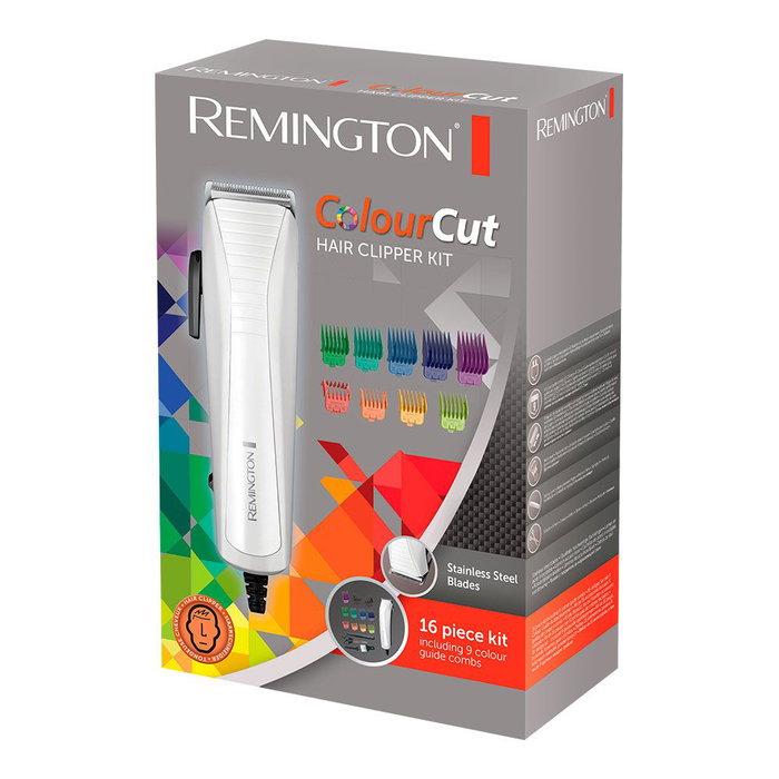 Remington Color Cut HC5035 - Tondeuse à cheveux avec 11 sabots colorés Remington Color Cut HC5035 - Tondeuse à cheveux avec 11 sabots colorés