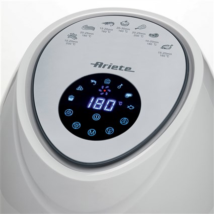 Ariete 4618/03 - Friteuse à air XXL Blanche avec technologie Airfryer et écran tactile LCD - 80% moins de graisse - 7 programmes - Pour grandes familles