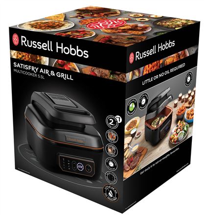 Russell Hobbs 26520-56 Friteuse à Air et Robot de Cuisine Multifonction SatisFry Air & Grill 5,5L - Friture Air, Grill, Cuisson Lente, Dorure, Rôtissage