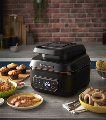 Russell Hobbs 26520-56 Friteuse à Air et Robot de Cuisine Multifonction SatisFry Air & Grill 5,5L - Friture Air, Grill, Cuisson Lente, Dorure, Rôtissage