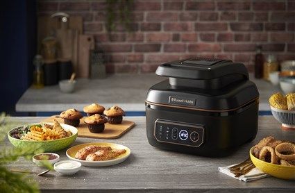 Russell Hobbs 26520-56 Friteuse à Air et Robot de Cuisine Multifonction SatisFry Air & Grill 5,5L - Friture Air, Grill, Cuisson Lente, Dorure, Rôtissage