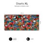 Subblim Tapis de Souris XXL 900x400mm Graffiti - Bord Cousu, Antidérapant, Résistant à l'Eau