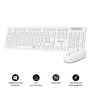 Clavier et souris sans fil Subblim SUBKBC-CSSW11 Blanc Espagnol Qwerty