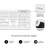 Clavier et souris sans fil Subblim SUBKBC-CSSW11 Blanc Espagnol Qwerty