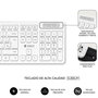Clavier et souris sans fil Subblim SUBKBC-CSSW11 Blanc Espagnol Qwerty