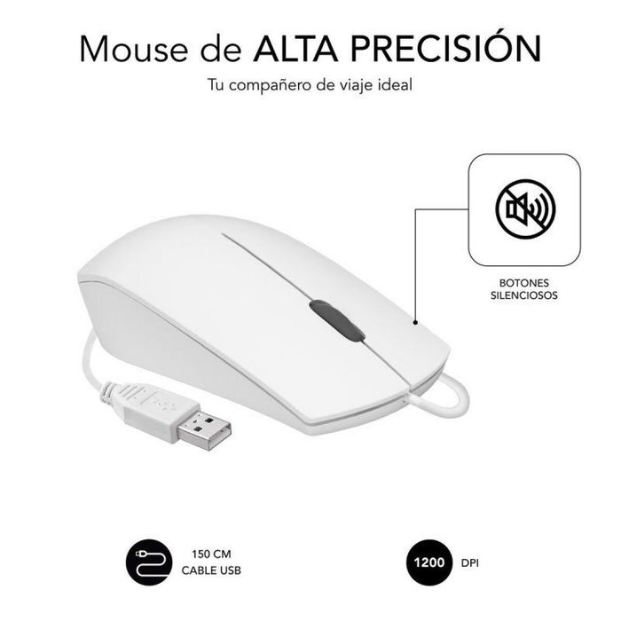 Souris Subblim SUBMO-B2BS002 Blanc 1200 DPI