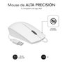 Subblim Submo B2Bs002 Souris Filaire USB Óptico 1200 DPI Silent Click Blanc