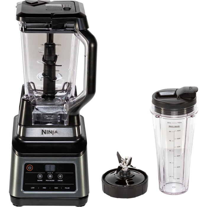 Ninja BN750EU Blender 2-en-1 avec Auto-iQ, 2,1 L, Noir/Argent