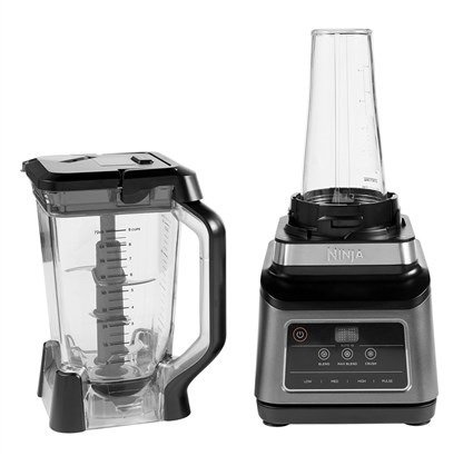 Ninja BN750EU Blender 2-en-1 avec Auto-iQ, 2,1 L, 1,2 kW, Noir/Argent Ninja BN750EU Blender 2-en-1 avec Auto-iQ, 2,1 L, 1,2 kW, Noir/Argent