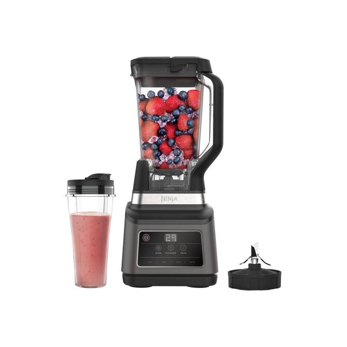 Ninja BN750EU Blender 2en1 avec Auto IQ, 1.6L, 1400W, avec bol Nutri Ninja et accessoires