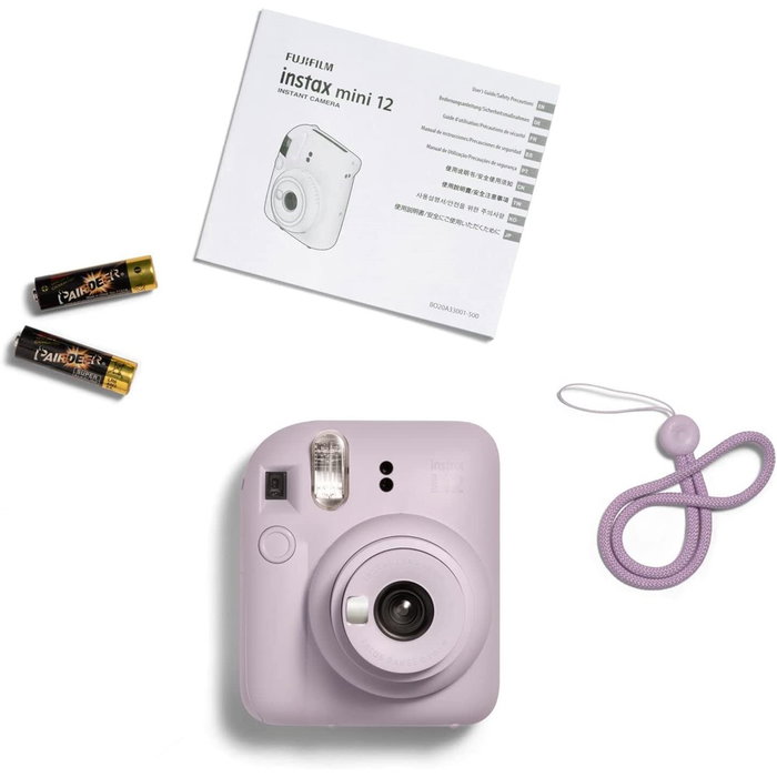 Fujifilm Instax Mini 12 16806133 Appareil Photo Instantané avec Flash Intégré, Bleu Pastel